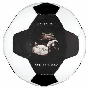 Bola De Futebol Foto do Sonograma do Bebê do Pai Primeiro Dia de o
