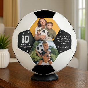 Bola De Futebol Foto e mensagem personalizada do futebol de crianç