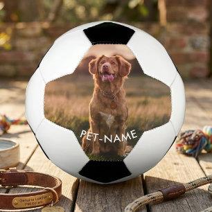 Bola De Futebol Foto Personalizada Com O Nome Do Seu Cachorro