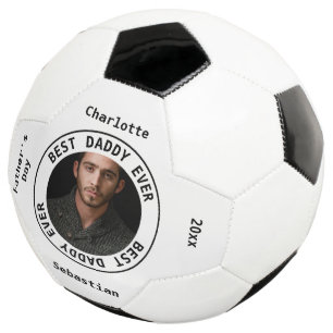 Bola De Futebol Foto personalizada do melhor Dia de os pais do Pai