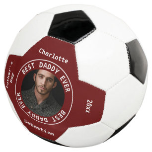 Bola De Futebol Foto personalizada do melhor Dia de os pais do Pai