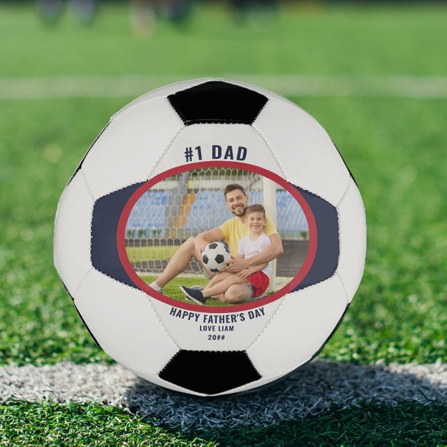 Bola De Futebol Foto personalizada do Pai nº 1 (Criador carregado)