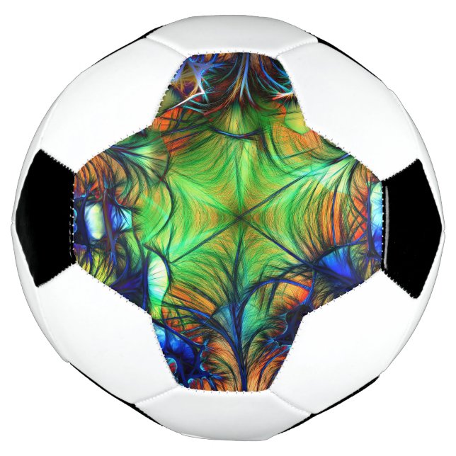 Bola de futebol Fractal Abstrato (Invertido)