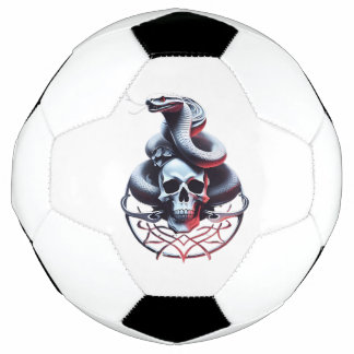 Bola De Futebol Futebol com Cobra e Design de crânio