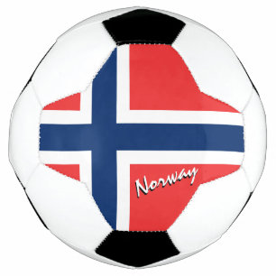 Bola De Futebol Futebol da Noruega e bandeira norueguesa / esporte