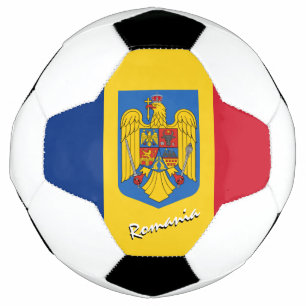 Bola De Futebol Futebol da Romênia e bandeira romena / esportes