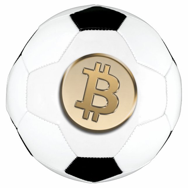 Bola de futebol / futebol de Bitcoin de ouro (Frente)