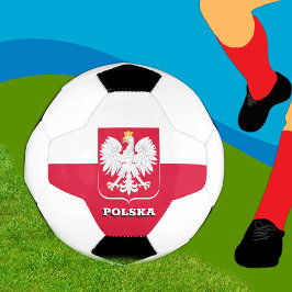 Bola De Futebol Futebol de Polônia, emblem e bandeira polonesa/esp