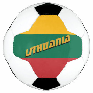 Bola De Futebol Futebol Patriótico Lituânia e Bandeira da Lituânia