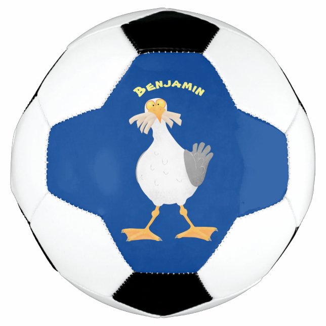 Bola De Futebol Gaivota engraçada com desenho francês (Frente)