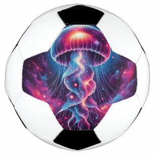 Bola De Futebol Galáxia Trabalho de arte de medusa cósmica