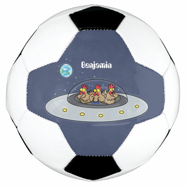 Bola De Futebol Galinhas engraçadas na ilustração de desenhos anim (Frente)