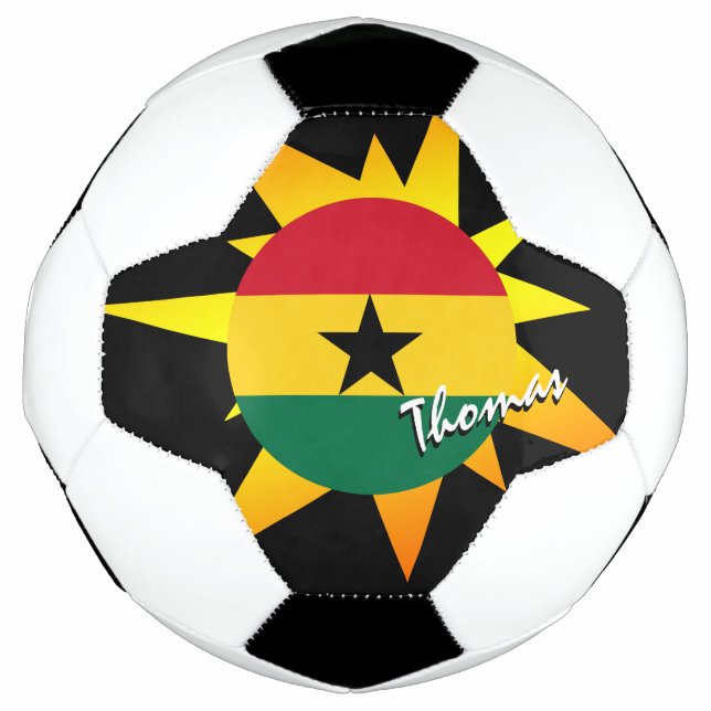 Bola De Futebol Gana Futebol e Bandeira do Gana / BANG (Frente)