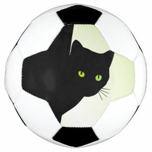 Bola De Futebol Gato Preto de Olhos Verdes