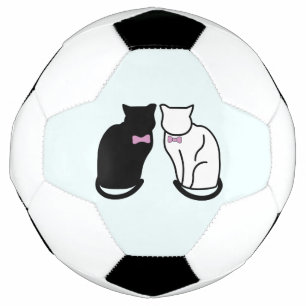 Bola De Futebol Gato Preto e Branco