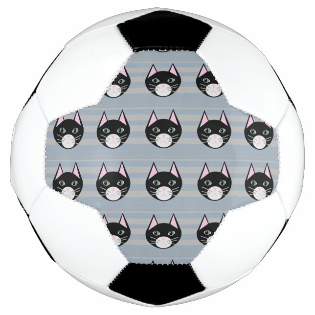 Bola De Futebol Gato Preto, Stripes (Frente)