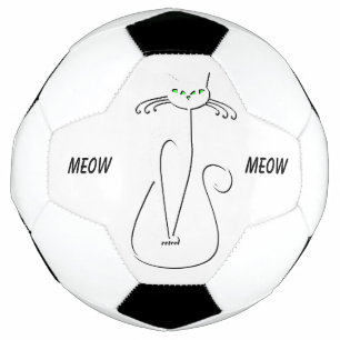 Bola De Futebol Gato Preto-Viciado Em Vaca-Vaca Curva Texto Person
