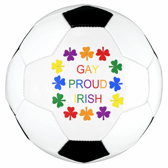 Bola De Futebol Gay Orgulho dos Shamrocks LGBT Irlandeses LGBT (Frente)