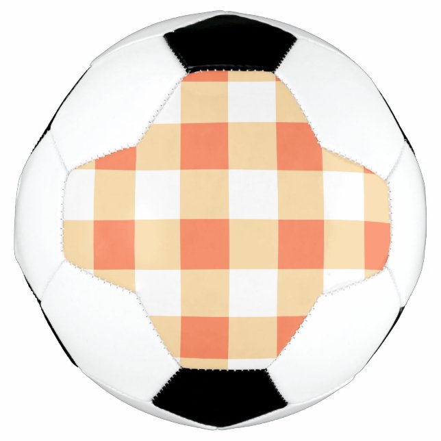 Bola De Futebol Gingham Pattern (Frente)