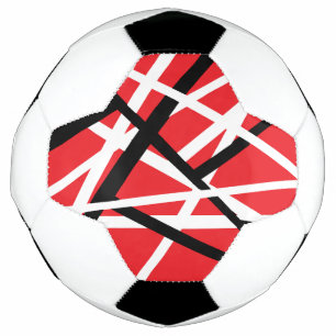 Bola De Futebol gráfico vermelho, preto e branco