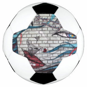 Bola De Futebol Grafite de Menina Asiática