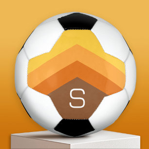 Bola De Futebol Grandes Dardos Chevron Coloridos com Monograma