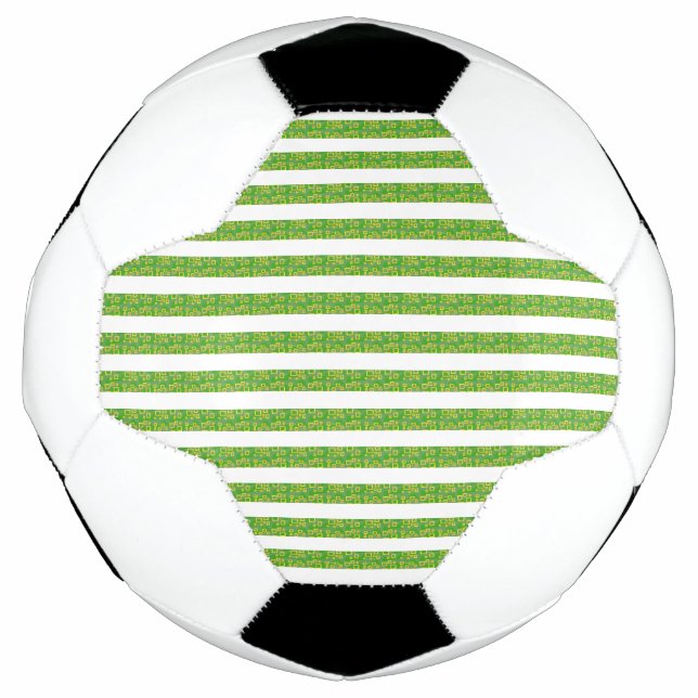 Bola De Futebol Green Geometric  (Frente)