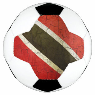 Bola De Futebol Grunge Trinidad E Tobago Flag