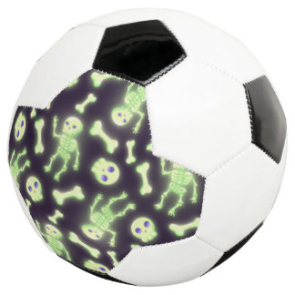 Bola De Futebol Halloween Cute Spooky Brilhante Osso do Esqueleto