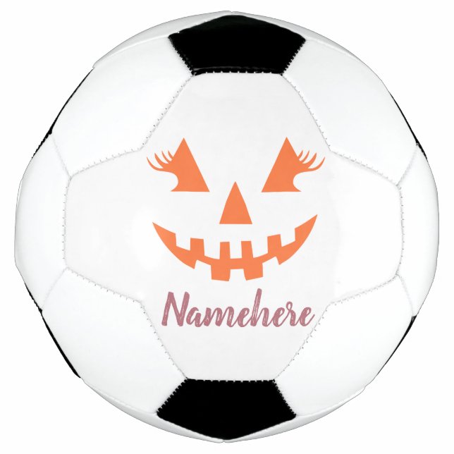 Bola De Futebol Halloween da Girly Jack O Lanterna Pumpkin Persona (Frente)