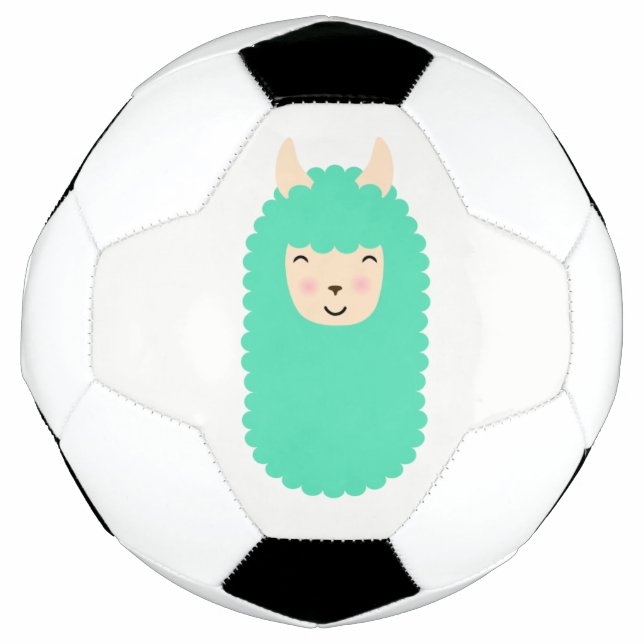 Bola De Futebol Happy Emoji Llama Soccer Ball (Frente)