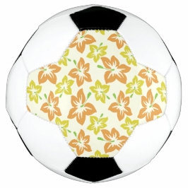 Bola De Futebol Hibisco Amarelo, Hibisco Laranja, Padrão Floral