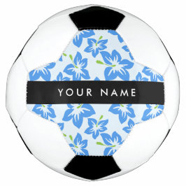 Bola De Futebol Hibisco Azul, Flores Azuis, Seu Nome