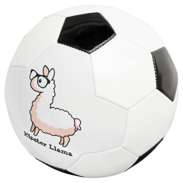Bola De Futebol Hipster Llama (Três quartos)