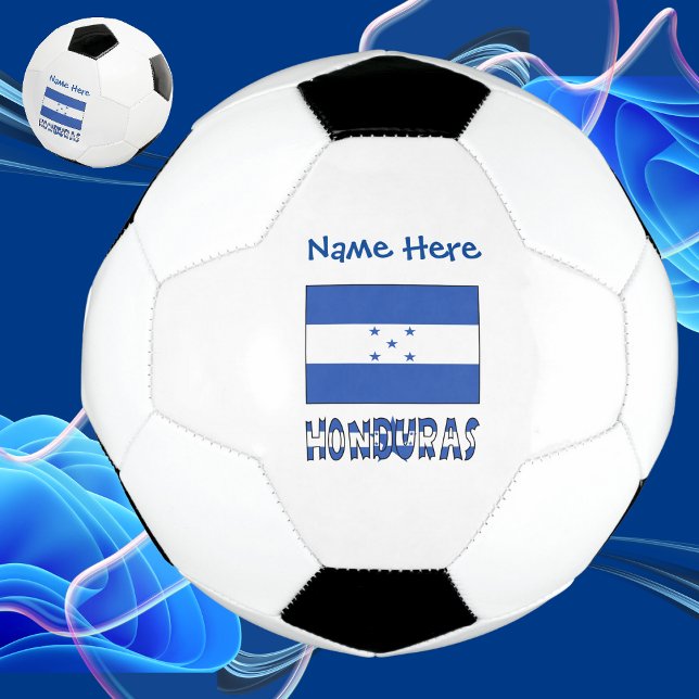 Bola De Futebol Honduras e Personalização Azul do Sinalizador Hond (Criador carregado)