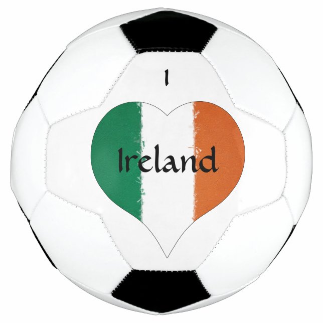 Bola De Futebol I Heart Ireland Irish Tricolor Flag (Frente)