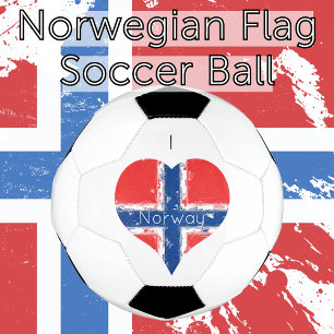 Bola De Futebol I Heart Norway Distress Heart Flag