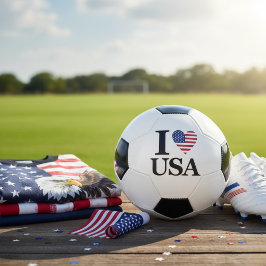 BOLA DE FUTEBOL "I ❤️ USA"