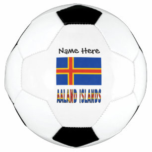 Bola De Futebol Ilhas Åland Personalizadas com a Bandeira Ålander