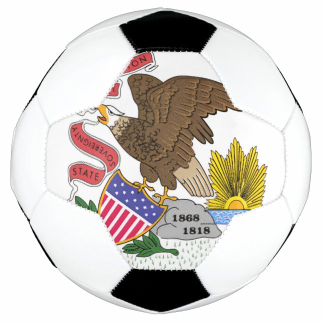 Bola De Futebol Illinois Flag (Frente)