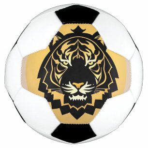 Bola De Futebol Ilustração Abstrata de Tigre em Negrito