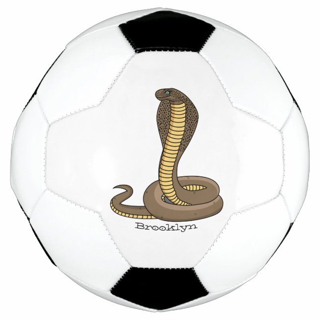 Bola De Futebol Ilustração de cobra da cobra castanha (Frente)