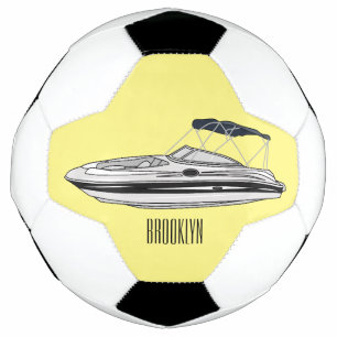 Bola De Futebol Ilustração de desenho animado a motor