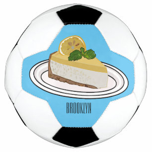 Bola De Futebol Ilustração de desenho animado com queijo limão