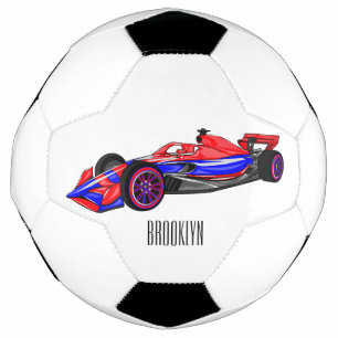 Bola De Futebol Ilustração de desenho animado de automóveis de cor