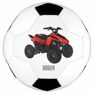 Bola De Futebol Ilustração de desenho animado de bicicleta atv