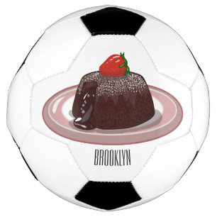 Bola De Futebol Ilustração de desenho animado de bolo de lava de c