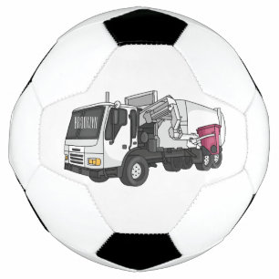 Bola De Futebol Ilustração de desenho animado de caminhão de lixo