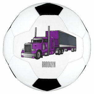 Bola De Futebol Ilustração de desenho animado de caminhão semirreb