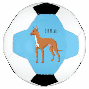 Bola De Futebol Ilustração de desenho animado de cão aficionado po